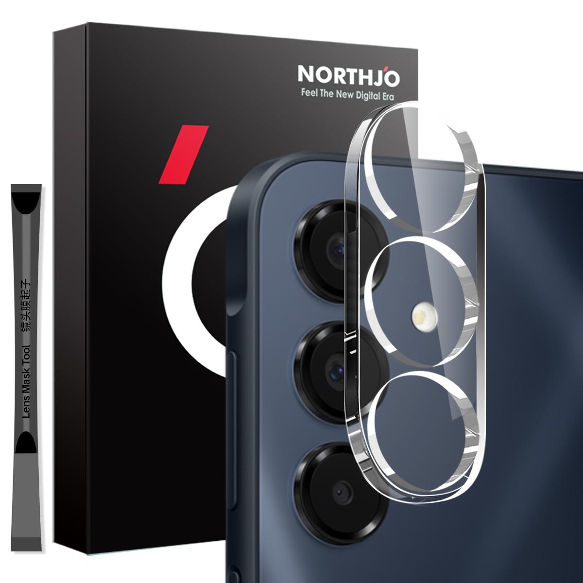 

NORTHJO Для Samsung Galaxy A16 5G/4G Захисник об єктива камери Загартоване скло HD Прозоре 3D Повне покриття Type A