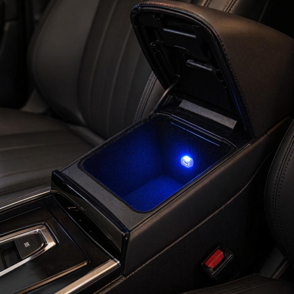 4 PCS Portable LED Night Light Plug-in USB Interface Atmosphere Lamp Car Atmosphere Light Office Blue Light