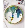 Ceramic Overglazed Color Figure Tableware Set Hand Painted Parrot Household Dinner Plate Steak Plate Coffee Set Set