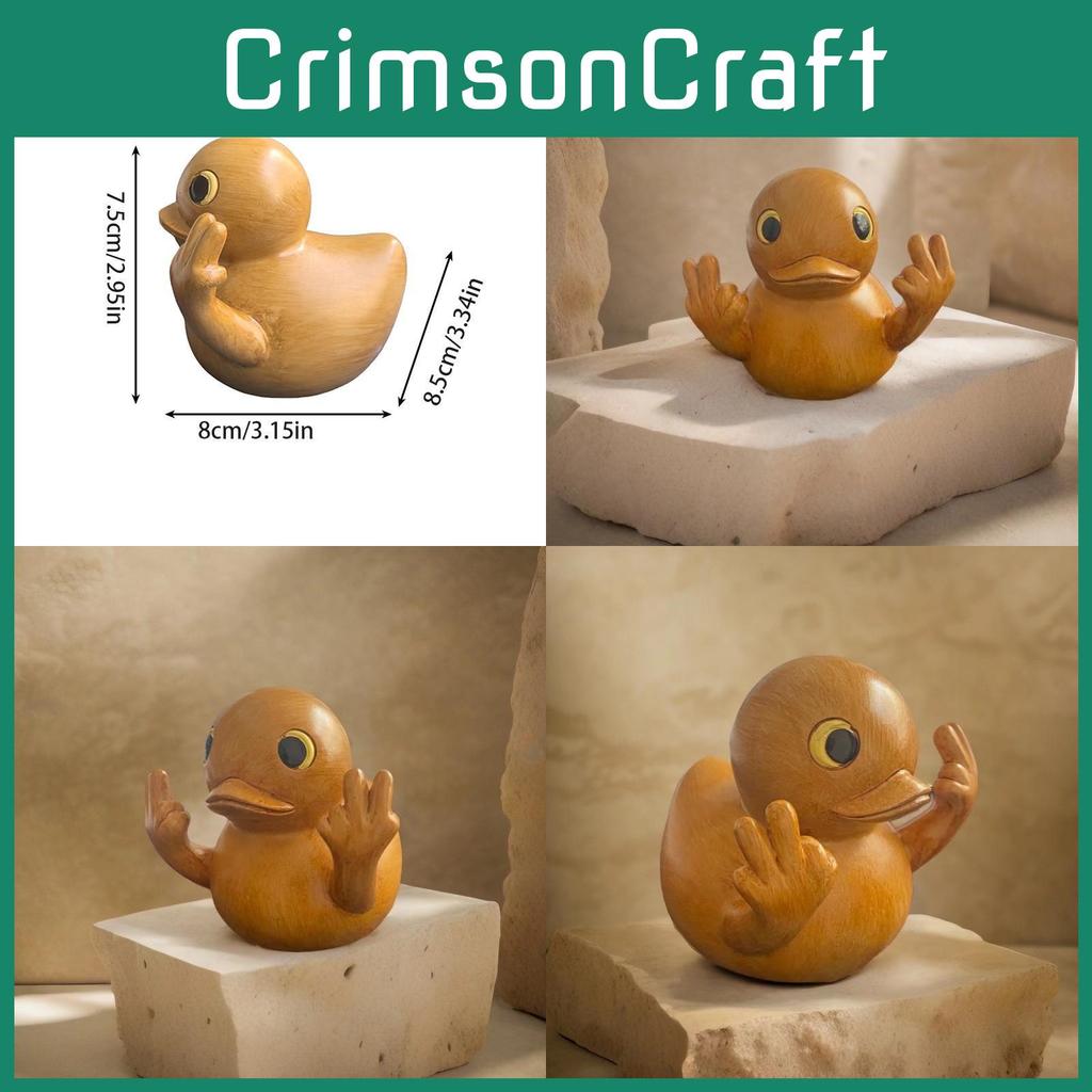 Charming Resin Duck With Wood Texture Ideal For Unique Home Decoration And Gift Giving