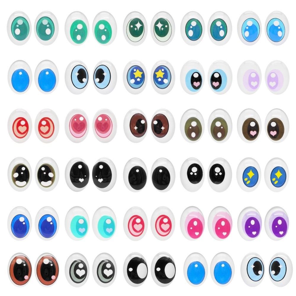 50pcs High Transparency Doll Eyes Accessories Crystal Simulation Glass Eye Patches