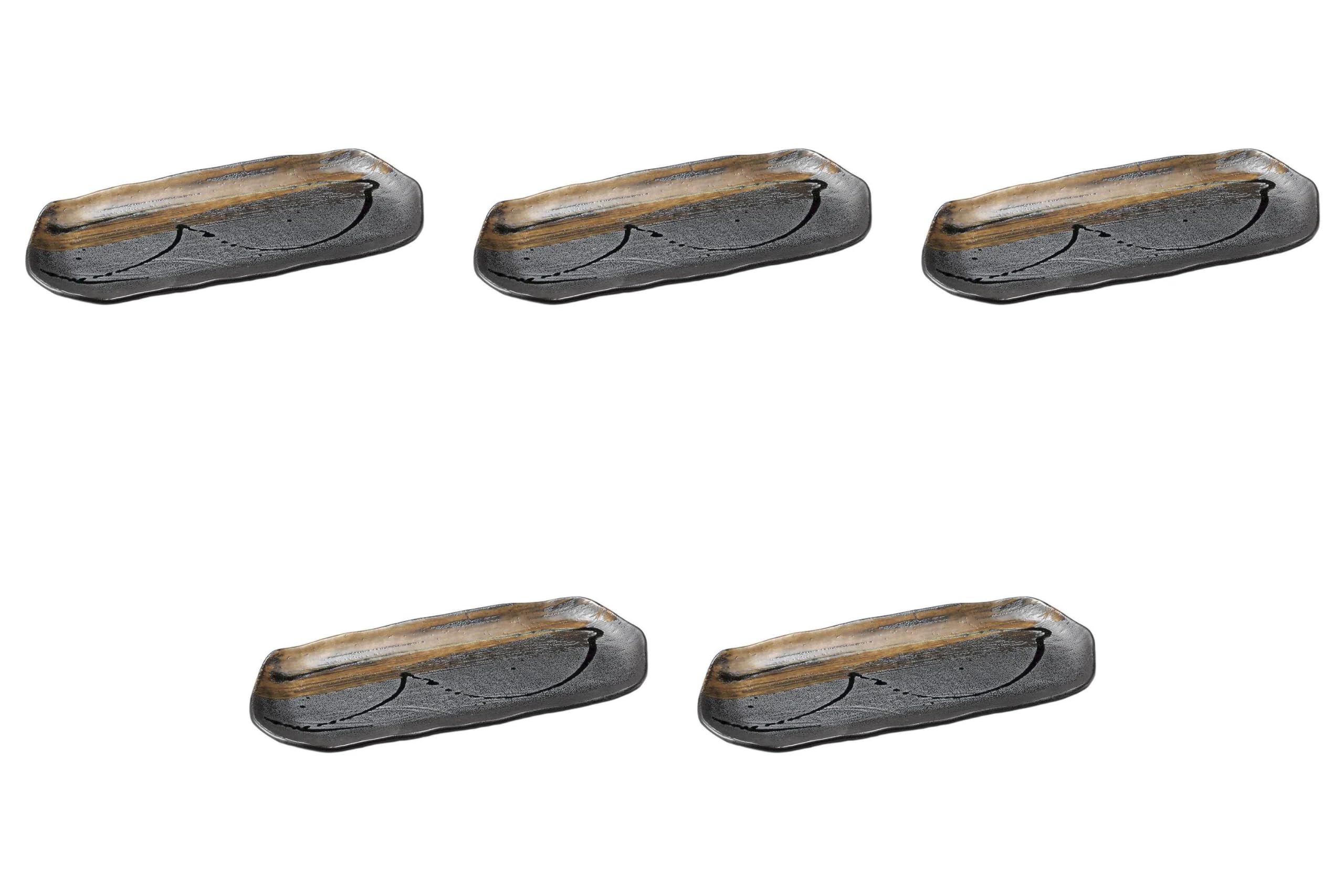 

Set of 5 Large Driftwood Rectangular Plates x x 2 Rectangular Plates Setomonohonpo [35.8 16.3 cm] (Large)