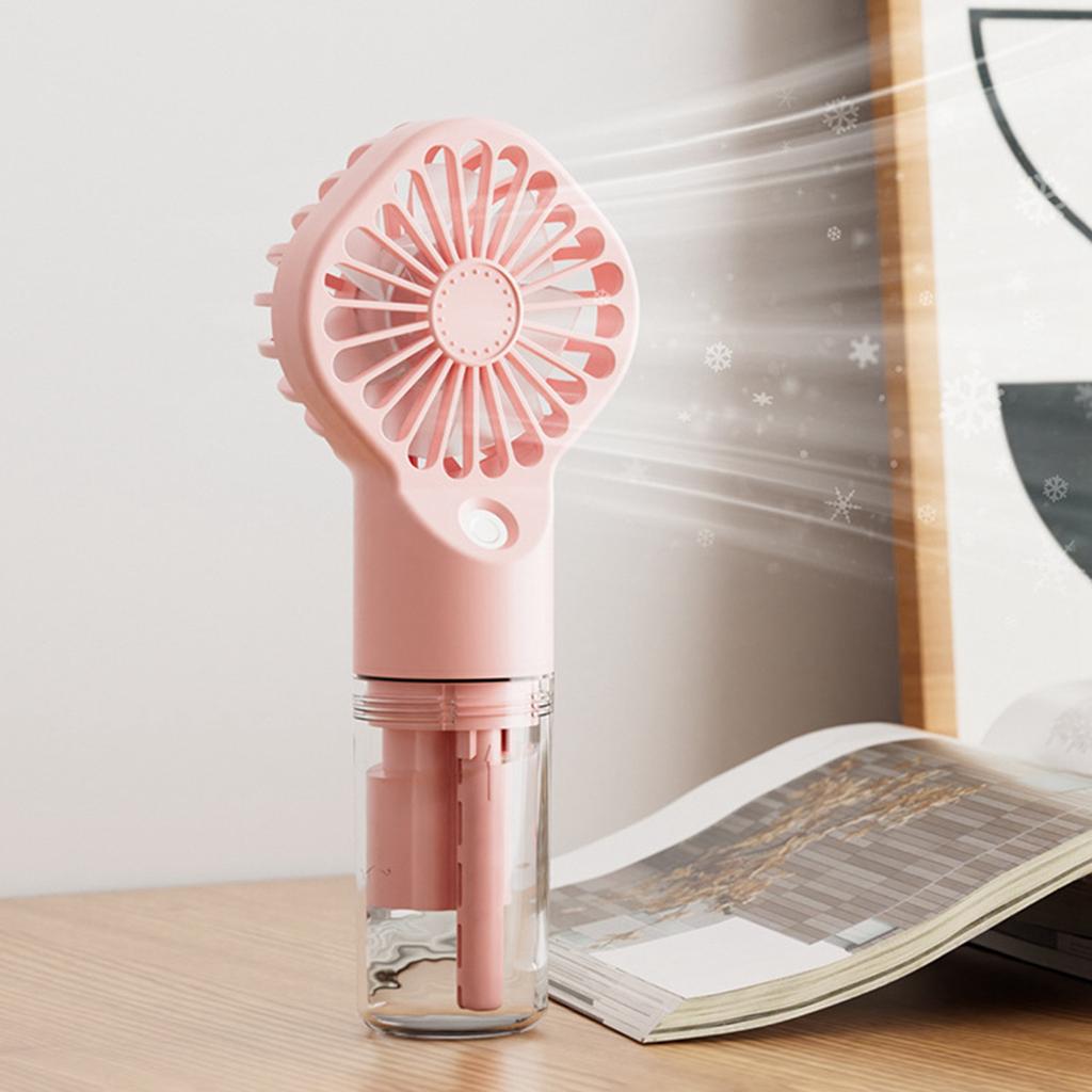 Handheld Fan Pocket Fan USB Rechargeable Portable Misting Fan with 4 Adjustable Speed, Battery Operated Personal Fan Spray Water Mist Fan for Outdoor
