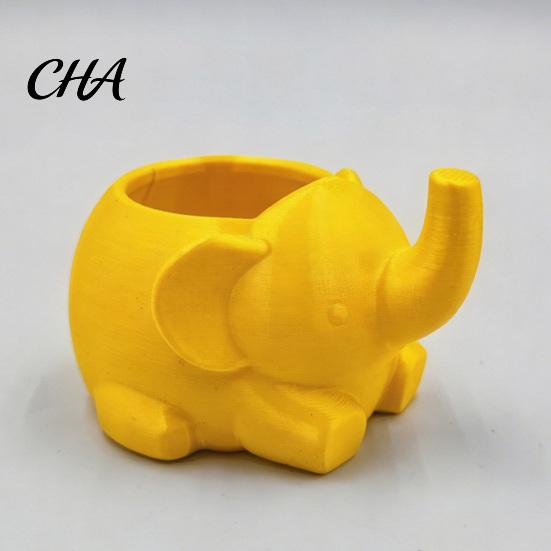 Desktop Storage for Pens 3D Printed Elephant Pen Holder, Minimalist Organizer Office School Supplies, Tidy Makeup Brush Cute Animal Stationery