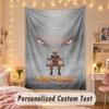 Custom Personalized Tapestry,Naruto Print Custom Name Text Wall Art Hanging for Bedroom