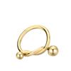 Copper Gold-plated Line Beads Knotted Ring Jewelry Popular Simple Ring