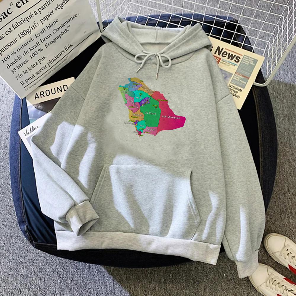 Felpe Stile Coreano Felpa con Cappuccio Anime Felpe Gotica Regno dell'Arabia Saudita Animazione Stile Sportivo Casual Classico Semplice