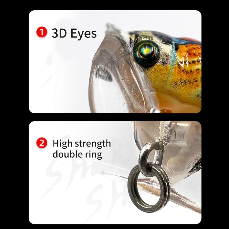1.5Inch Fishing Lures Fishing Hard Baits Topwater Lures Trout Bass Fishing Lures