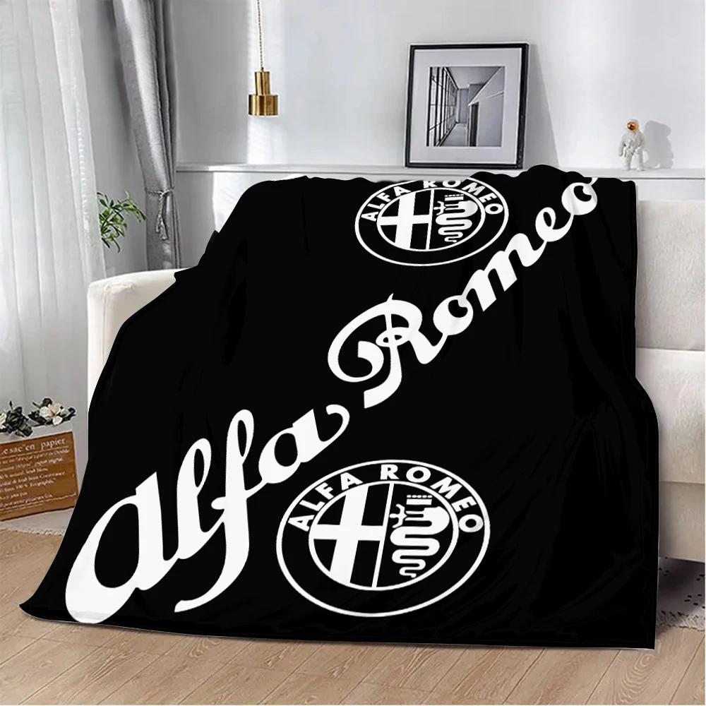 Sportwagen-Luxus-ALFA-ROMEOES-bedruckte Decke, Picknickdecken, warme Decke, weich und bequem, für zu Hause, Reisen, Geburtstagsgeschenk