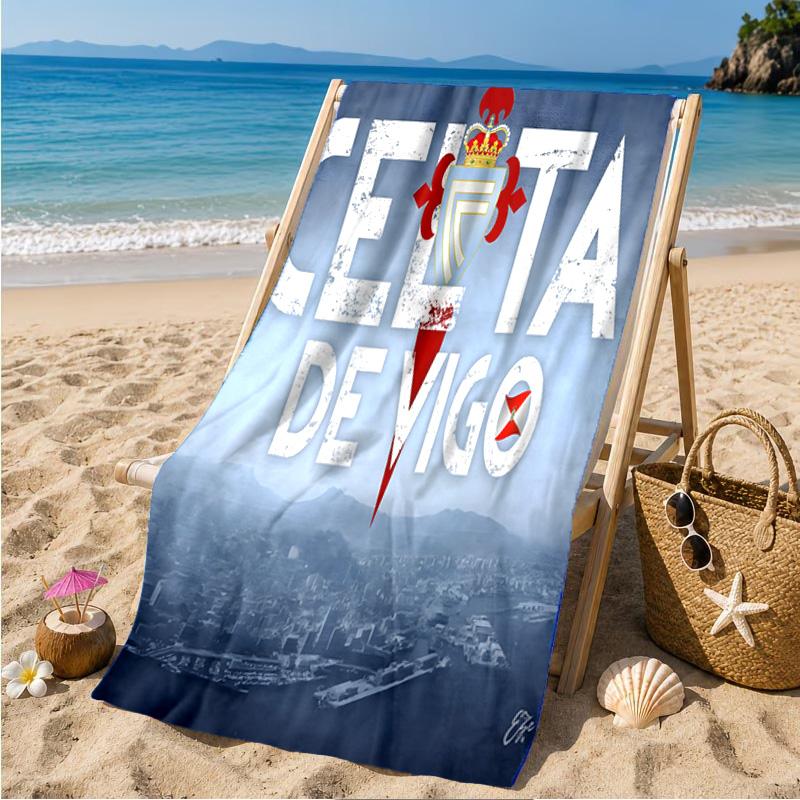 Celta Vigo Crest Beach Towel Microfiber Beach Towel, Lightweight and Quick-Dry, for Summer Travel, Swimming Pool Fan Birthday Gift
