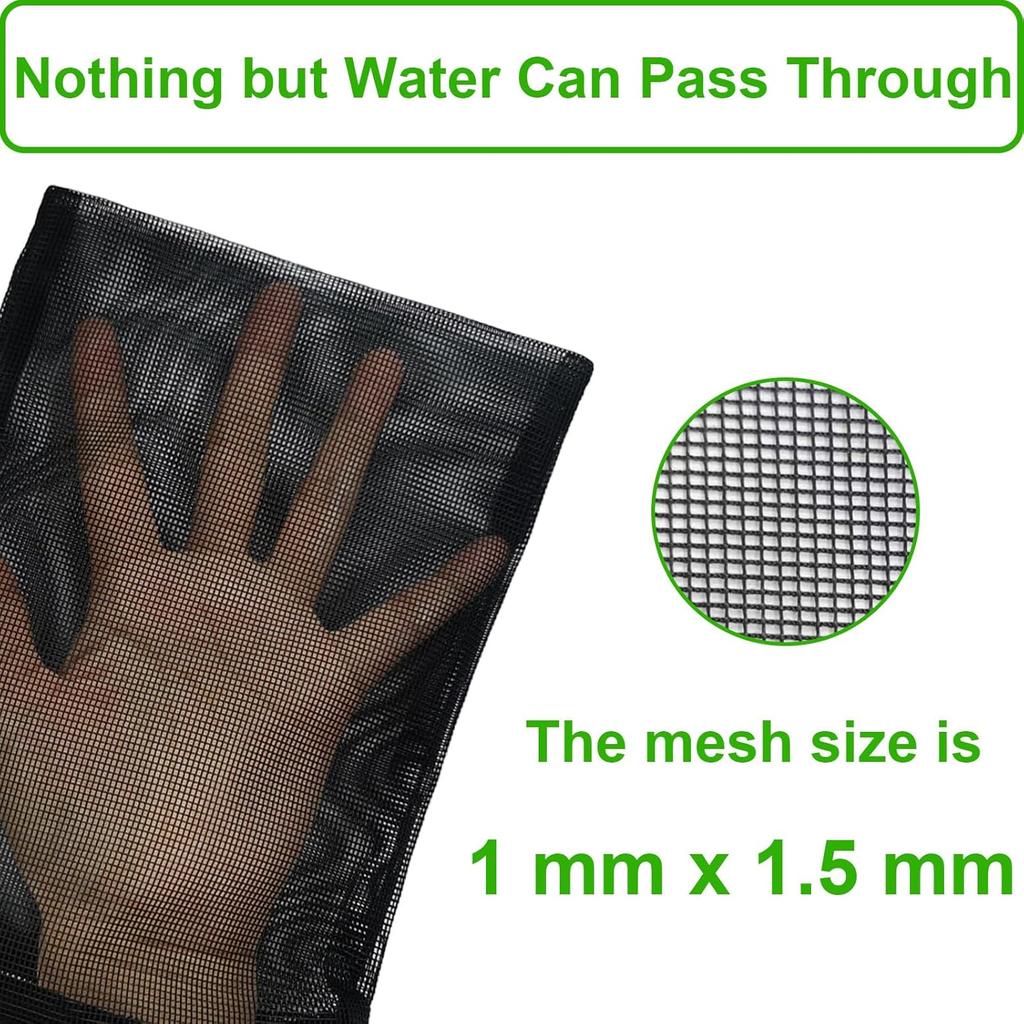 10 Pcs 3" X 4" Aquarium Filter Media Bags Small, Mini Fish Tank Media Mesh Filter Bags for Activated Carbon, Ceramic Media Rings, Mesh Reble Bags