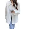 Women's White Double Zipper Long Sleeve Shirt, American Harajuku-Style, Slim-Fit, Spring/Summer Korean-Inspired.