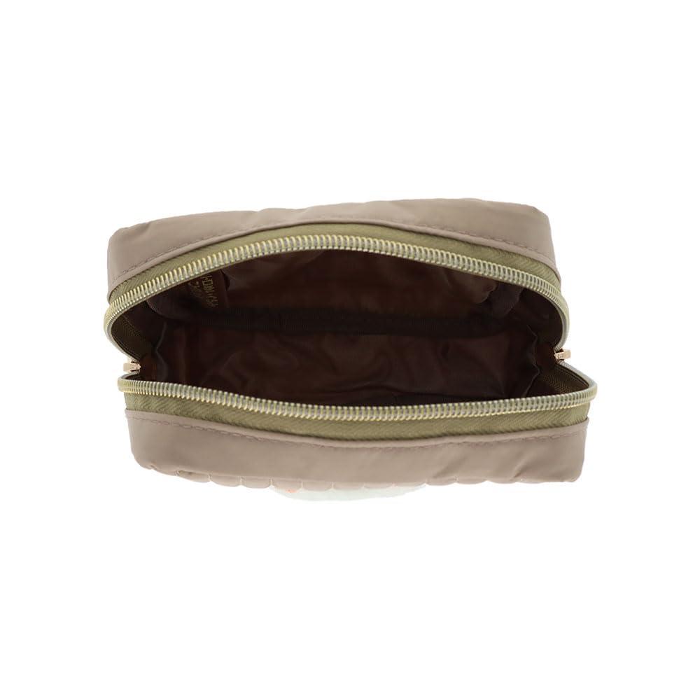Stationery Retro Plush Collection Yoshitoku Goods Quilted Square Pouch Creamy Cat S2338122 Sun-Star