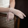 Mesh Bridal Gloves Solid Color Lace Hand Covers Fashion Stage Performance Gloves  For Women