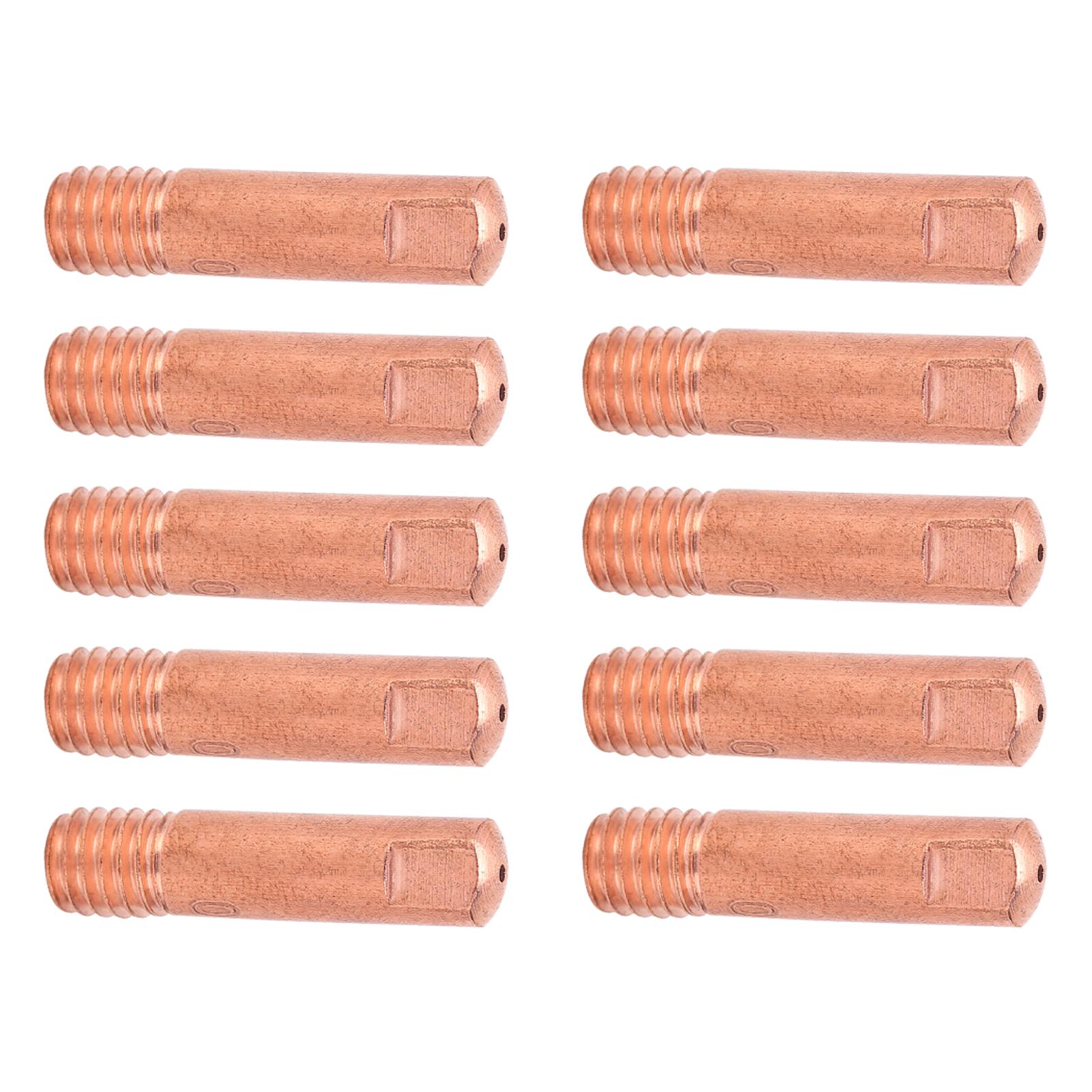 

10 шт. контактных наконечников M6 токопроводящая насадка для подачи медной проволоки аксессуары для сварочного пистолета 15AKx0.8mm