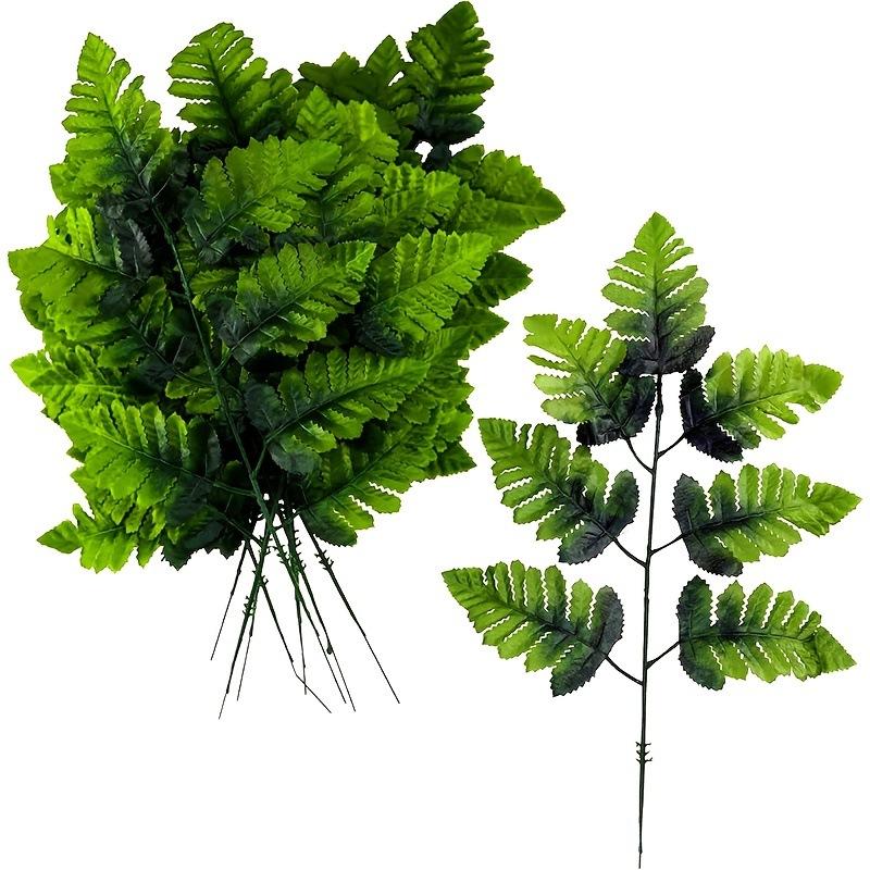 Simulated Green Plant Single Persian Leaf, Home Dining Table Ornament Diy Plant Wall Background Accessories Fake Flower Decoration