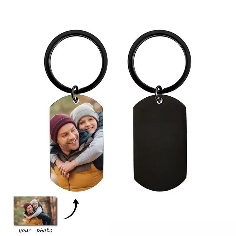 Amaxer Custom Keychain Double Sided Personalized Picture Text Keychains Engraving Photo Key chains Gifts for Women Boyfriend