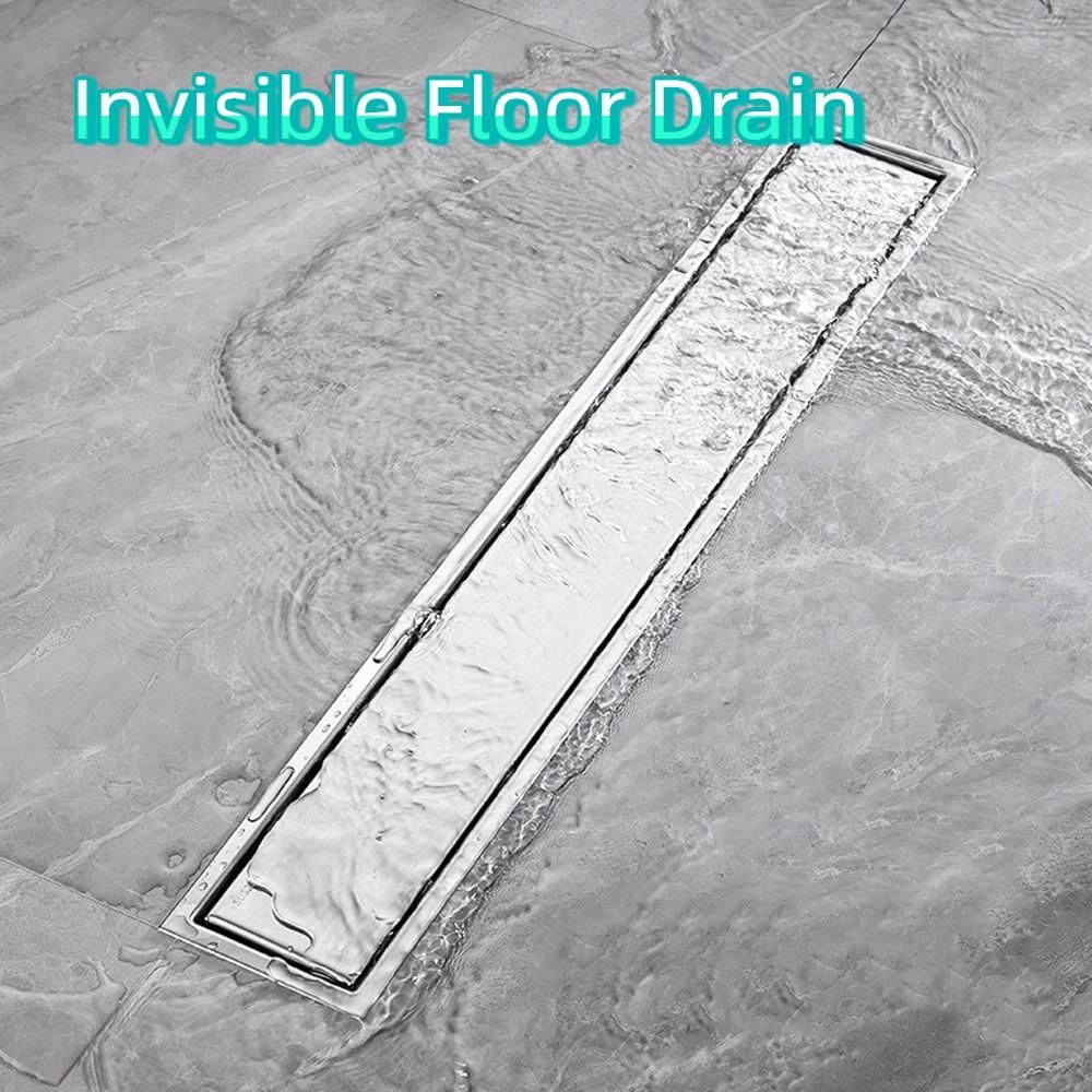 Quick Drainage Rectangular Floor Drain 304 Stainless Steel Deodorant Drainage  Kitchen