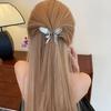 Hairpin Small Compact Metal Hair Clip Silver Color Butterflies Shape Back Head
