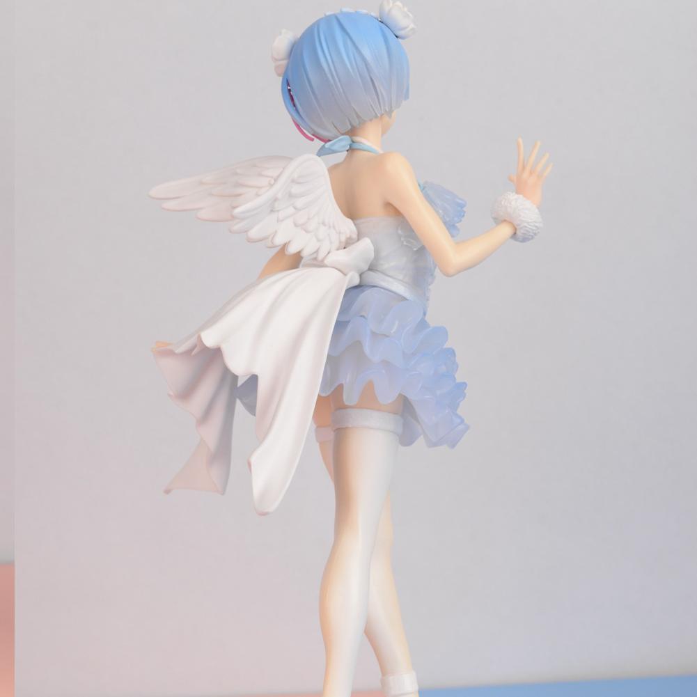 Anime Rem Figur Re Ram Engel Teufel Stehend Action Modell Spielzeug Erwachsene Sammlung Schreibtisch Dekorationen Halloween Puppe Geschenk PVC 0 und Kinderfreundlich