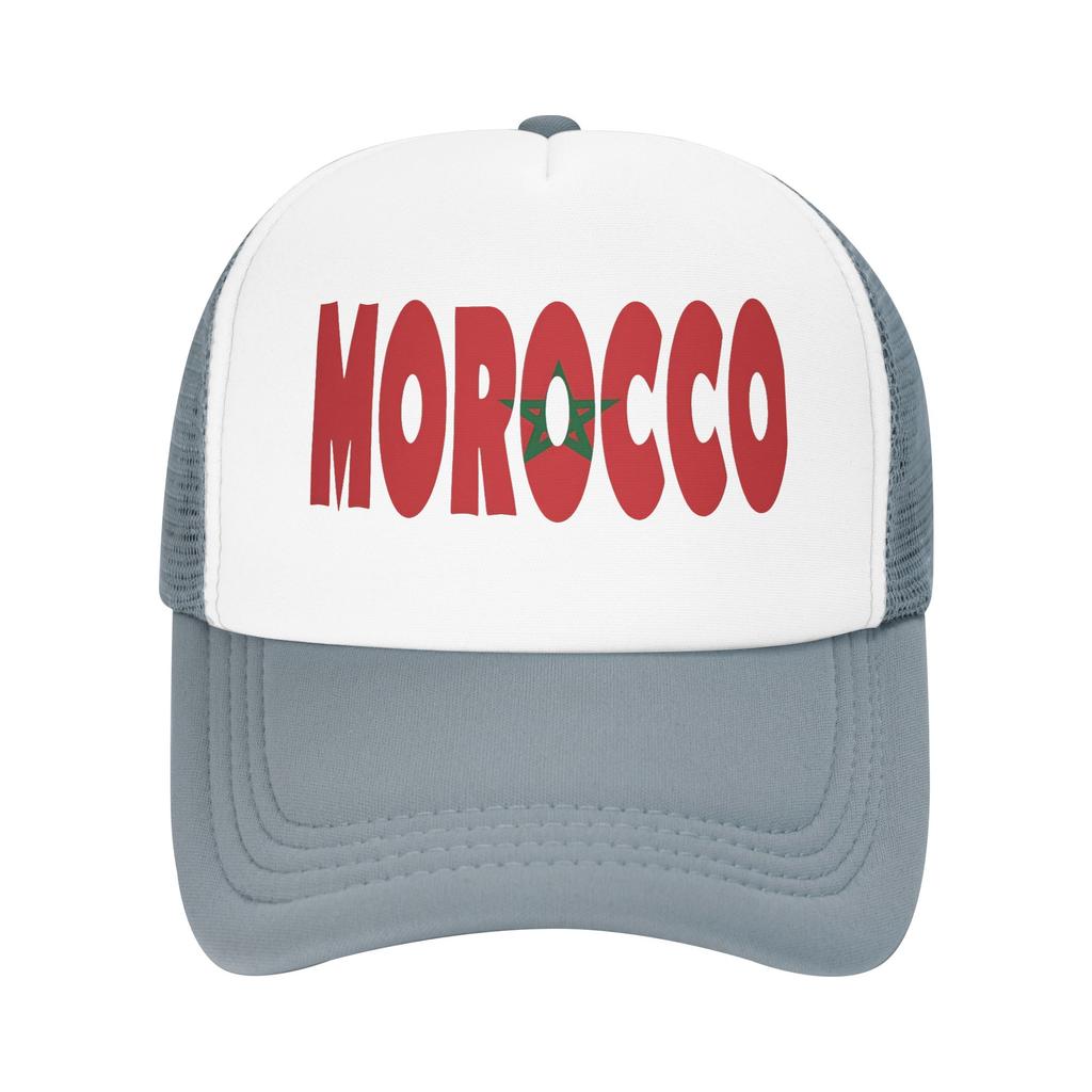 Unisex Women Morocco Flag Map Trucker Hat Vintage Mesh Baseball Cap Snapback Caps  Hats Sun Caps Adjustable Golf Hats Summer