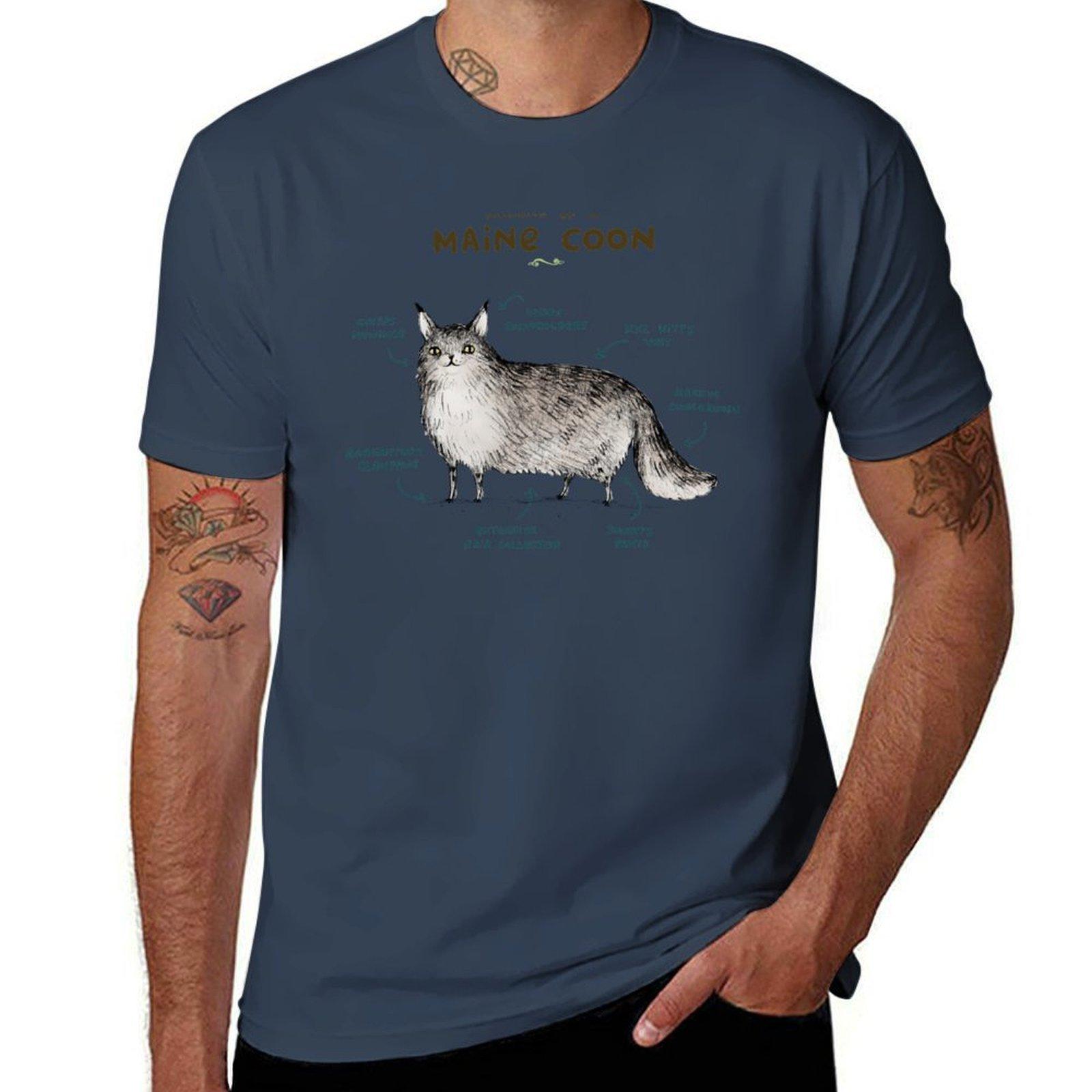 Anatomy of a Maine Coon T-Shirt cotton t shirt man man t shirt heavy cotton T-Shirt S