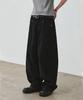 ALYSS Roard Waist Curved Cotton Pants [Vintage Black]