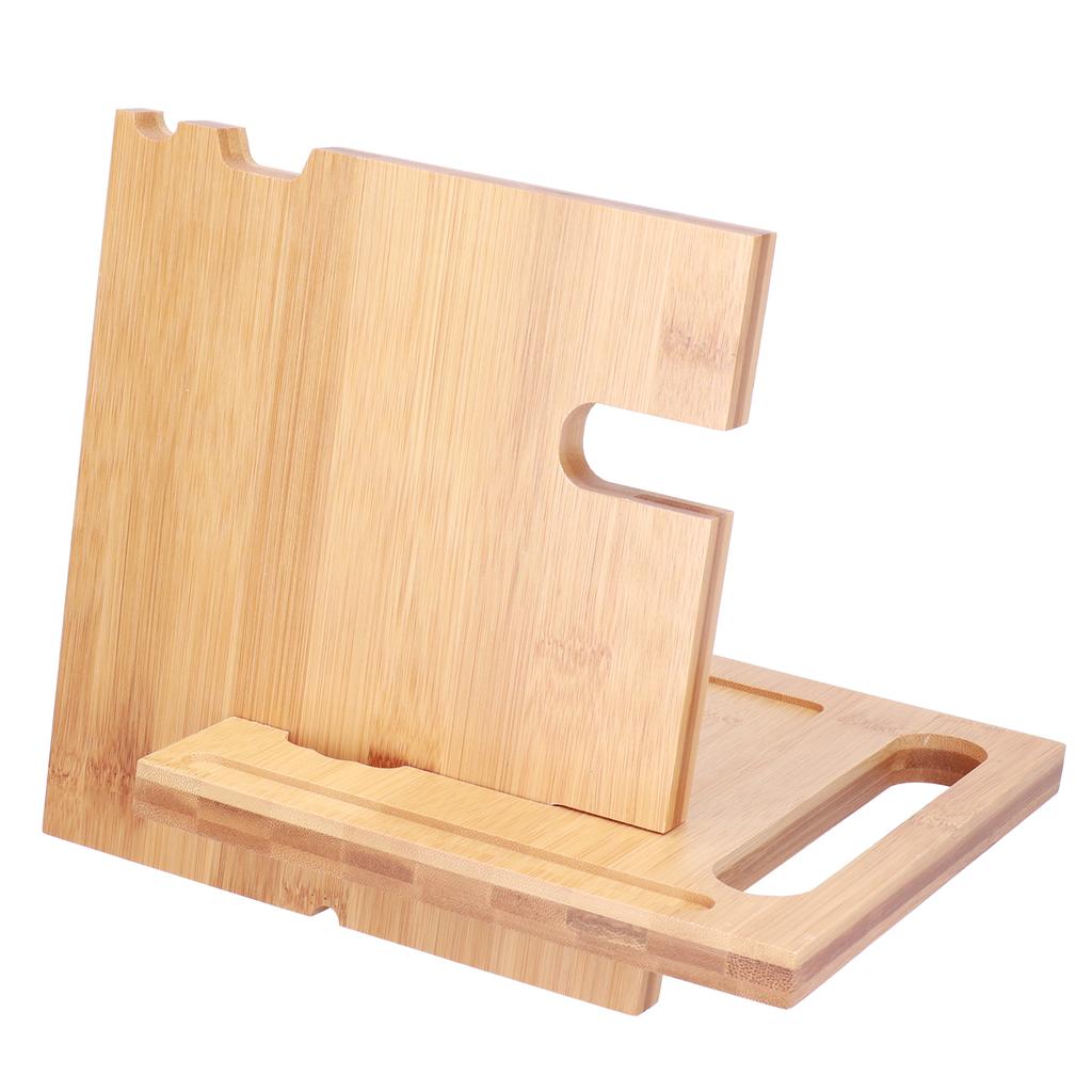 Wood Mobile Phone Holder MultiFunctional Wallet Storage Box for Home Office Living Room