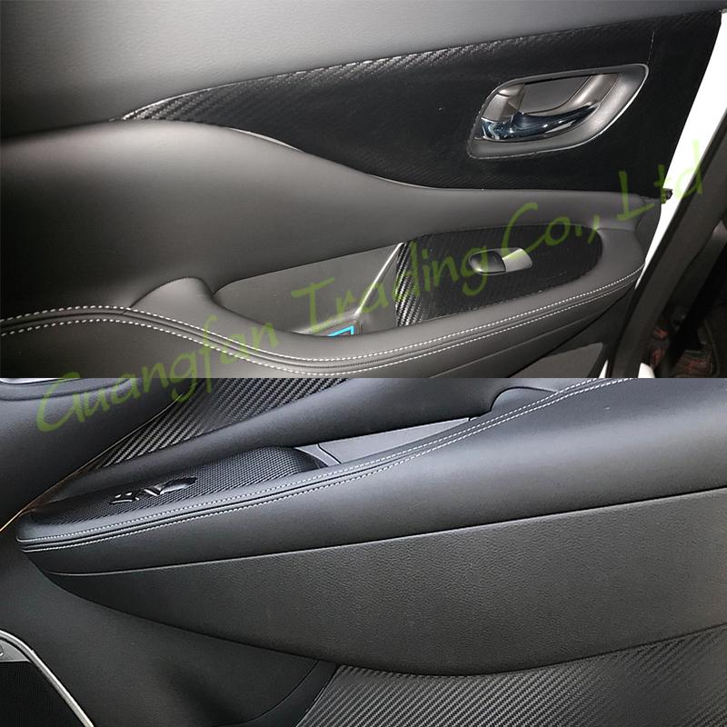 For Nissan Murano 2015- Interior Central Control Panel Door Handle 3D/5D Carbon Fiber Stickers Decals Car styling Accessorie