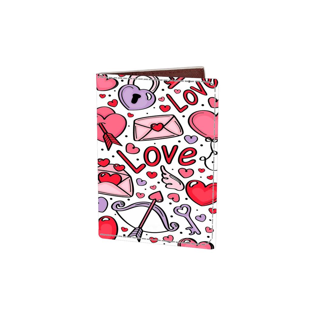 Cartoon Liebe Reise-Pass-Tasche, Ausweis-Clip, Pass-Clip-Anpassung