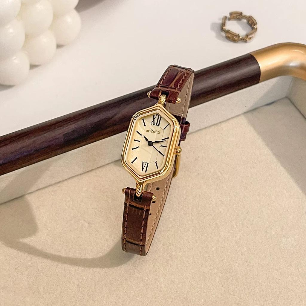 Vintage Roman Digital Luxury Watch for Women, Waterproof Leather Strap, High Quality Elegant Quartz Women's Watches Gift Clock