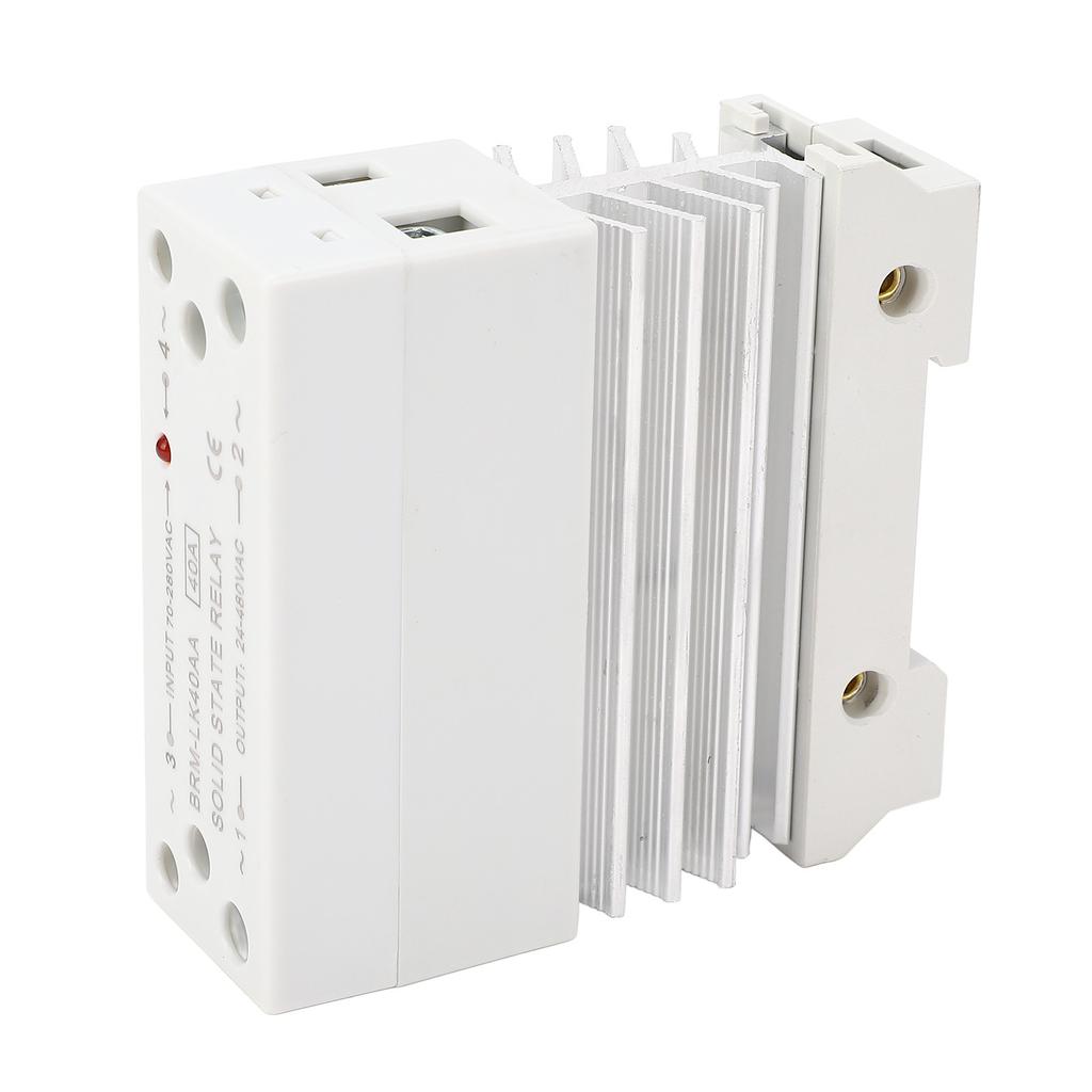 Din Rail Solid State Relay Integrated 70‑280VAC Input 24‑480VAC Output Single Phase Solid State Rela