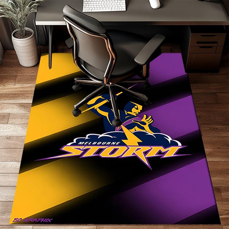 Melbourne Storm Team Rug Office Floor Mat - Machine Washable for Bedroom, bedroom, livingroom, Room Decor Fan Gifts Christmas