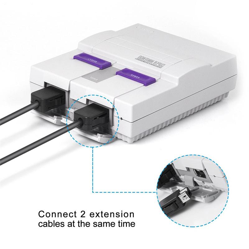 3M Uzatma Kablosu Oyun Uzatıcı Kablosu Nintendo Snes Classic Mini Kontrolcü İçin Nes Wii Kontrolcü İçin Siyah