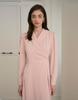 G Mar Shawl Collar Dress Pink