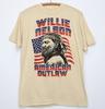 American Outlaw Willie Nelson Sand TShirt Heavy Cotton Remake Tee NH24961 Unisex T-Shirt