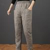 Women's Casual Cotton Trousers For Winter Warmth And Thin Down Straight Pockets