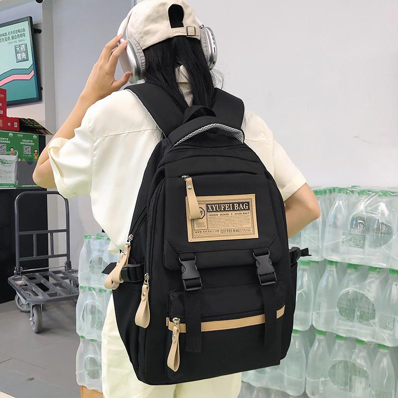 New schoolbag female college student high school student casual backpack simple large capacity boys backpack