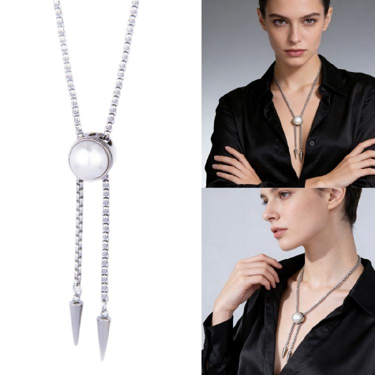 Professional Stainless Steel Bolo Necklace for Working Individuals and Social Gatherings Lightweight Construction