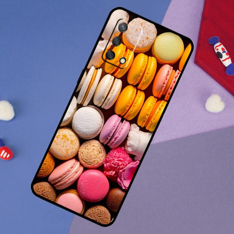 Dessert Ice Cream Macaron Food Case For Oppo A6 Pro A5 A18 A38 A58 A78 A98 A54 A74 A94 A17 A57 A80 A60 A40 A96 A76 A16 A15
