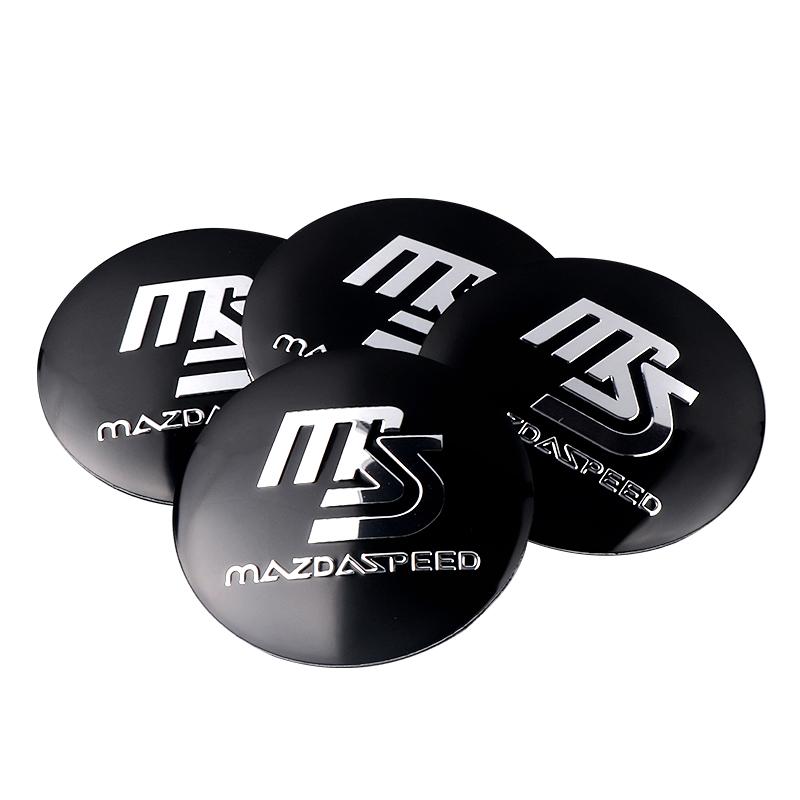 4pcs 56/60mm Car Wheel Center Cover Sticker Hub Cap For Mazda Speed MS 2 3 5 6 323 RX8 MX5 Axela Atenza CX-3 CX-4 CX-5 CX-8 CX-9