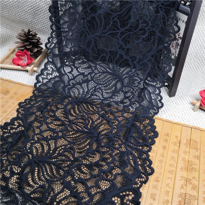 Width 20cm Beautiful Hot Selling Elastic Lace Fabric Elastic Lace for Underwear