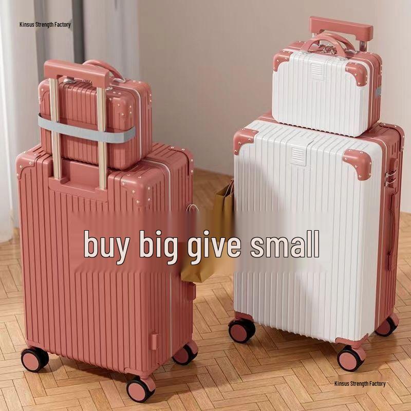 Durable Silent Wheel Trolley Case: Mother & Son Travel Suitcase with Combination Lock