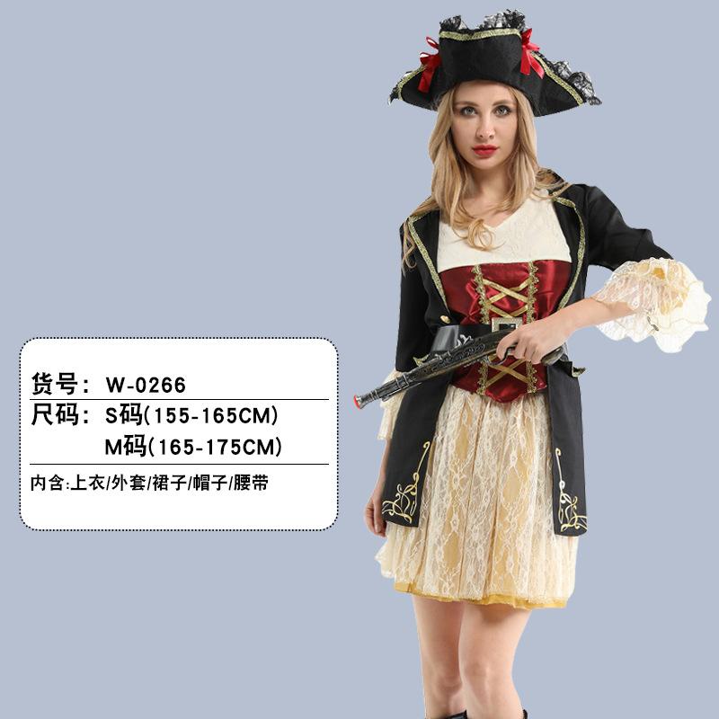 Halloween Adult Pirate Costumes Somali Jack Pirate Captain Dress Party Dress Up