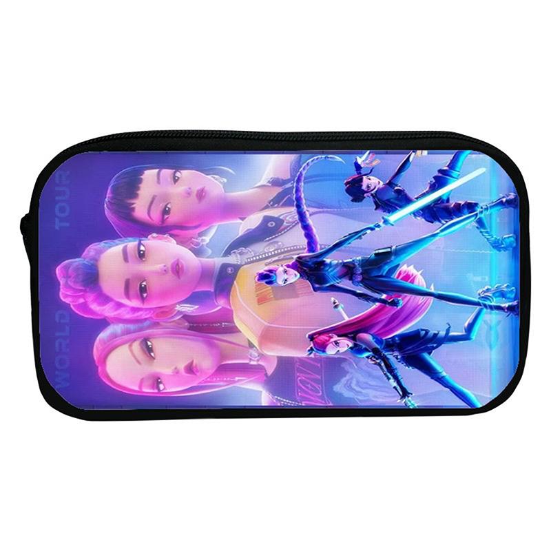 Kpop Łowcy Demonów Uczeń Piórnik Kreskówkowy Duża Pojemność Pudełko na Kredki Artykuły Papiernicze Torba do Przechowywania Kosmetyków dla Dziewczynki Prezenty