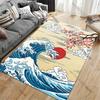 15 Sizes Japanese Style Kanagawa Pattern Rug for Living Room Area Carpet Bathroom Mat Creative Doormat Bedroom Mat Home Décor