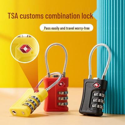 TSA-Approved Combination Padlock for Bag, Gym, or Suitcase with Steel Wire Rope