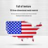 Personalized 3D Black Flag USA Map Metal Car Emblem Decal