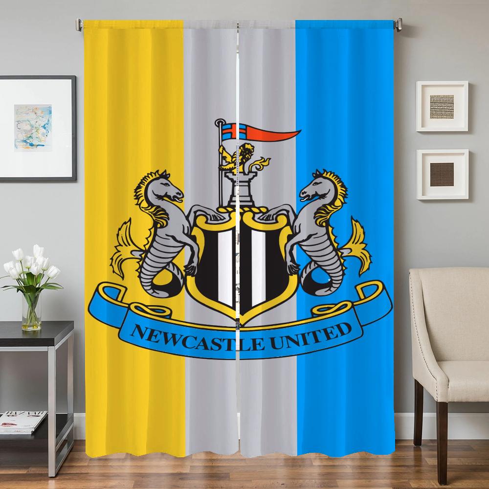 

Кухонные шторы для гостиной, 2 шт., затемняющие шторы, занавески для дверей, N-newcastle United Fc, украшение для спальни, перегородка для дома W50xH70cmx2pcs-CL