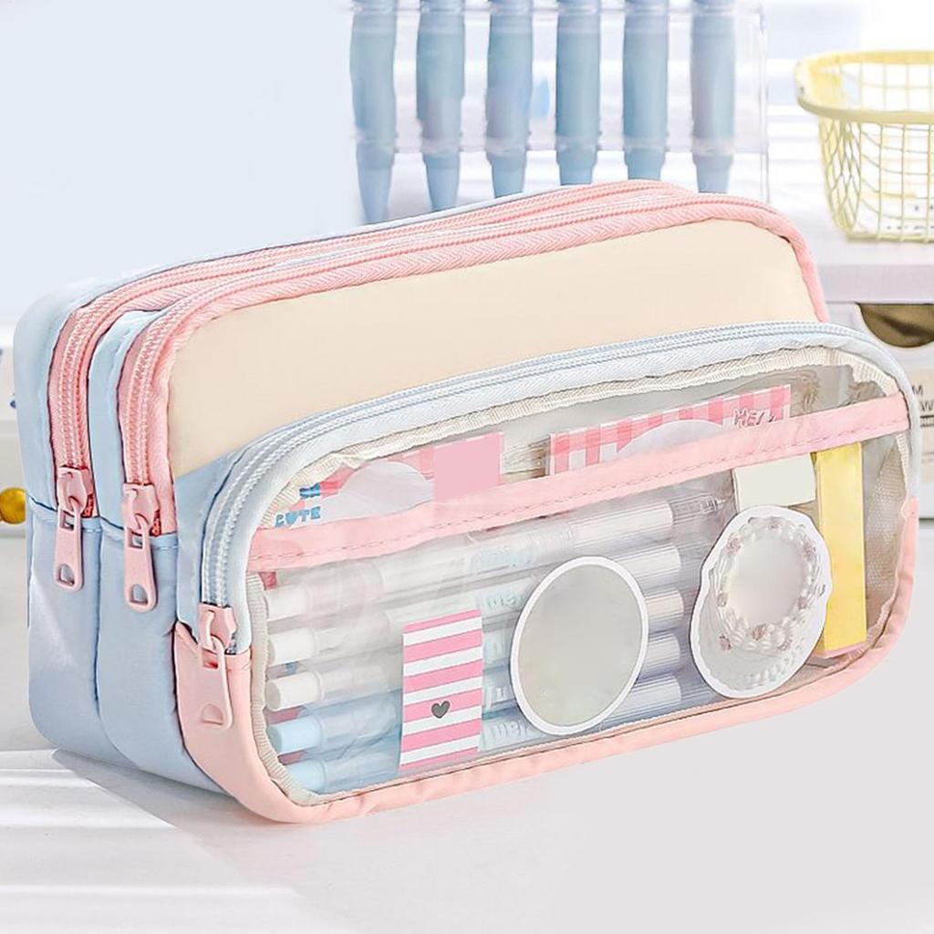 Pencil Case Large Capacity Pencil Pouch Handheld Pen Bag Portable  Multifunctional Student Stationery Storage Bag for School